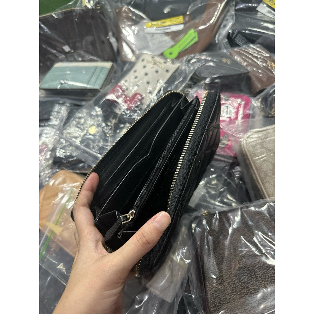 ORIG & IMPORTED KS Natalia Large Continental Long Wallet in Black