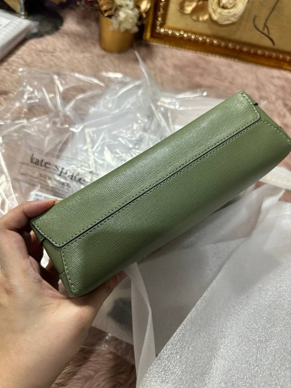 ORIG & IMPORTED Kate Spade KS Morgan Double-zip Dome Crossbody Small Bag Green