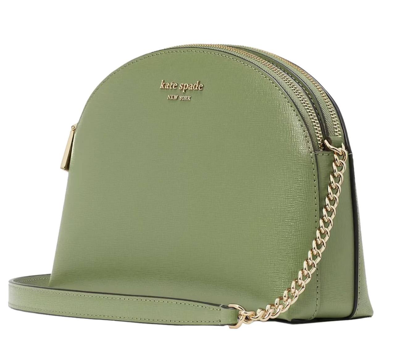 ORIG & IMPORTED Kate Spade KS Morgan Double-zip Dome Crossbody Small Bag Green