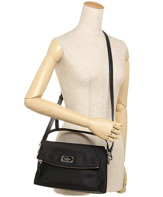 ORIG Preloved Kate Spade KS Blake Avenue Miri Nylon Flap Small Black Bag
