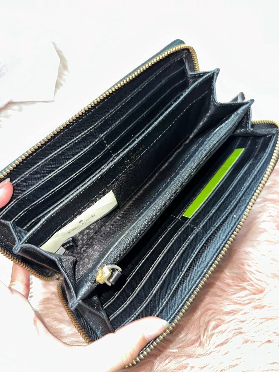 ORIG Preloved Kate Spade KS Blake Avenue Neda Nylon Long Black Wallet