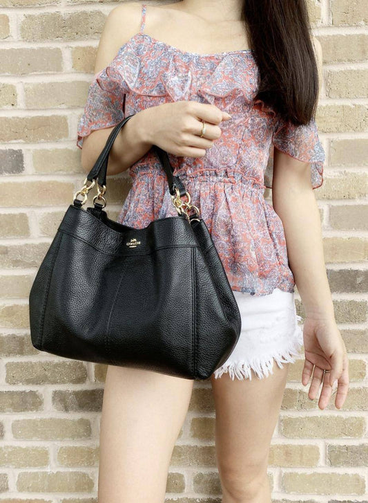 ORIG Preloved Coach Small Lexy Shoulder Bag Black