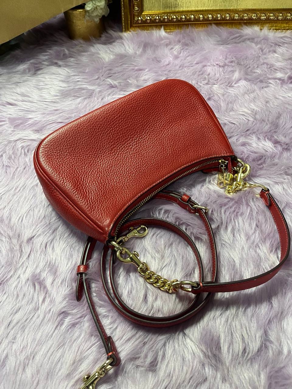 ORIG Preloved Coach Teri Shoulder Red Bag
