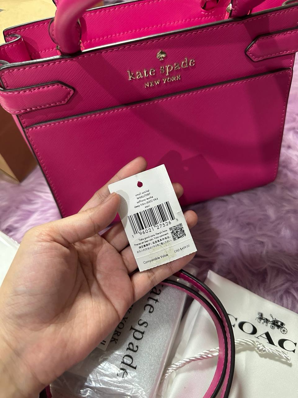 ORIG Preloved Kate Spade KS Staci Small Satchel Bag Pink