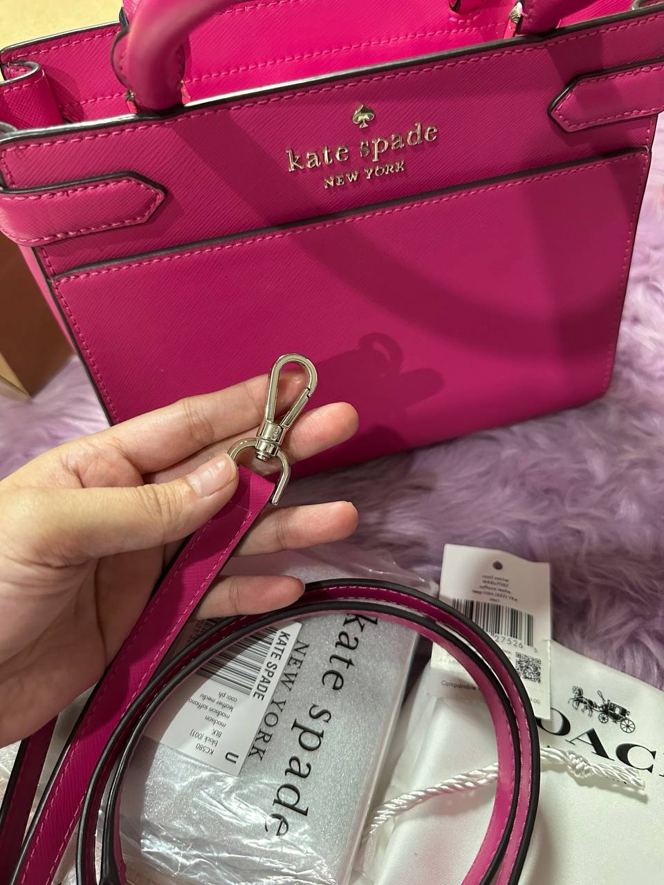 ORIG Preloved Kate Spade KS Staci Small Satchel Bag Pink