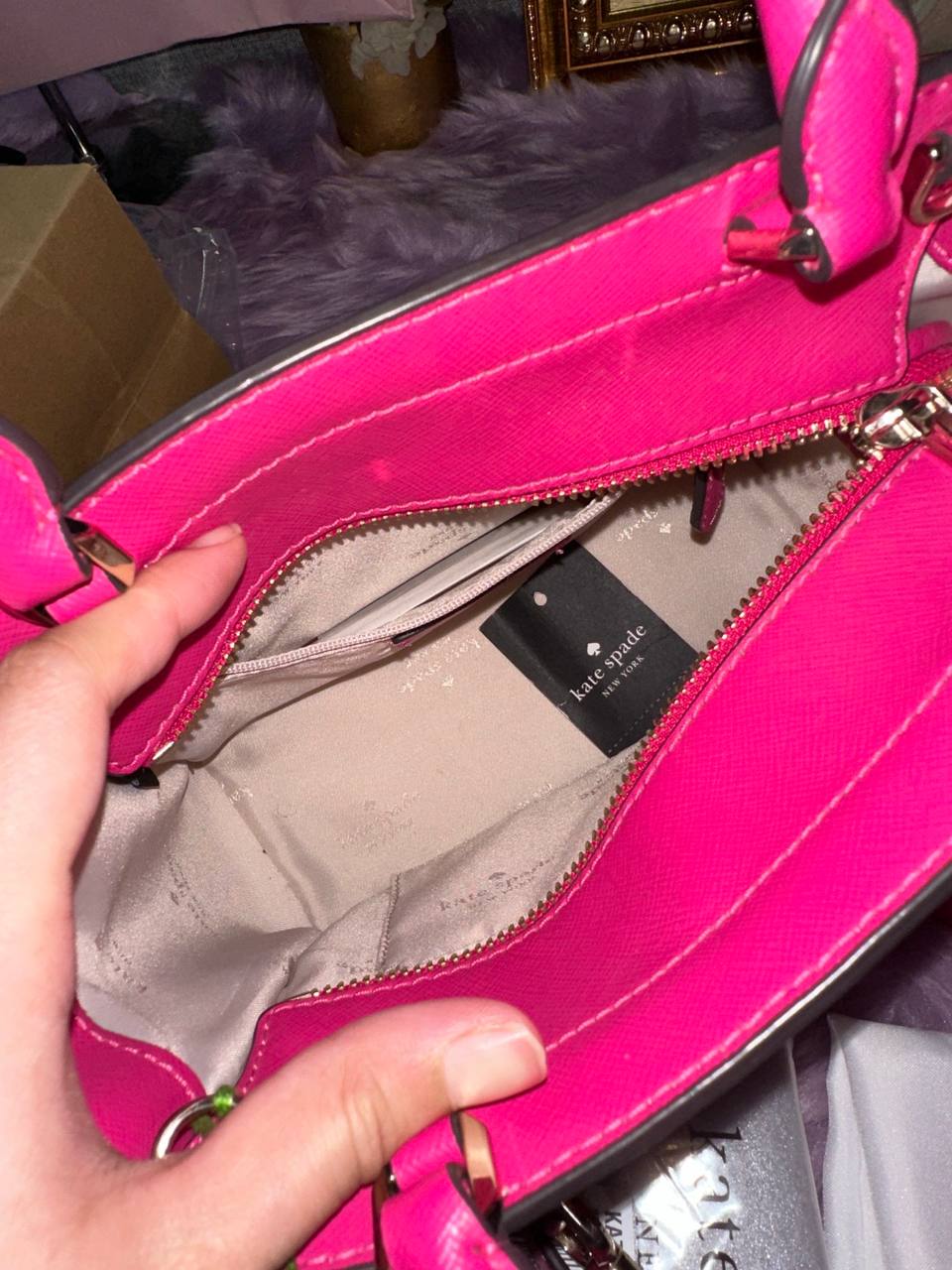 ORIG Preloved Kate Spade KS Staci Small Satchel Bag Pink