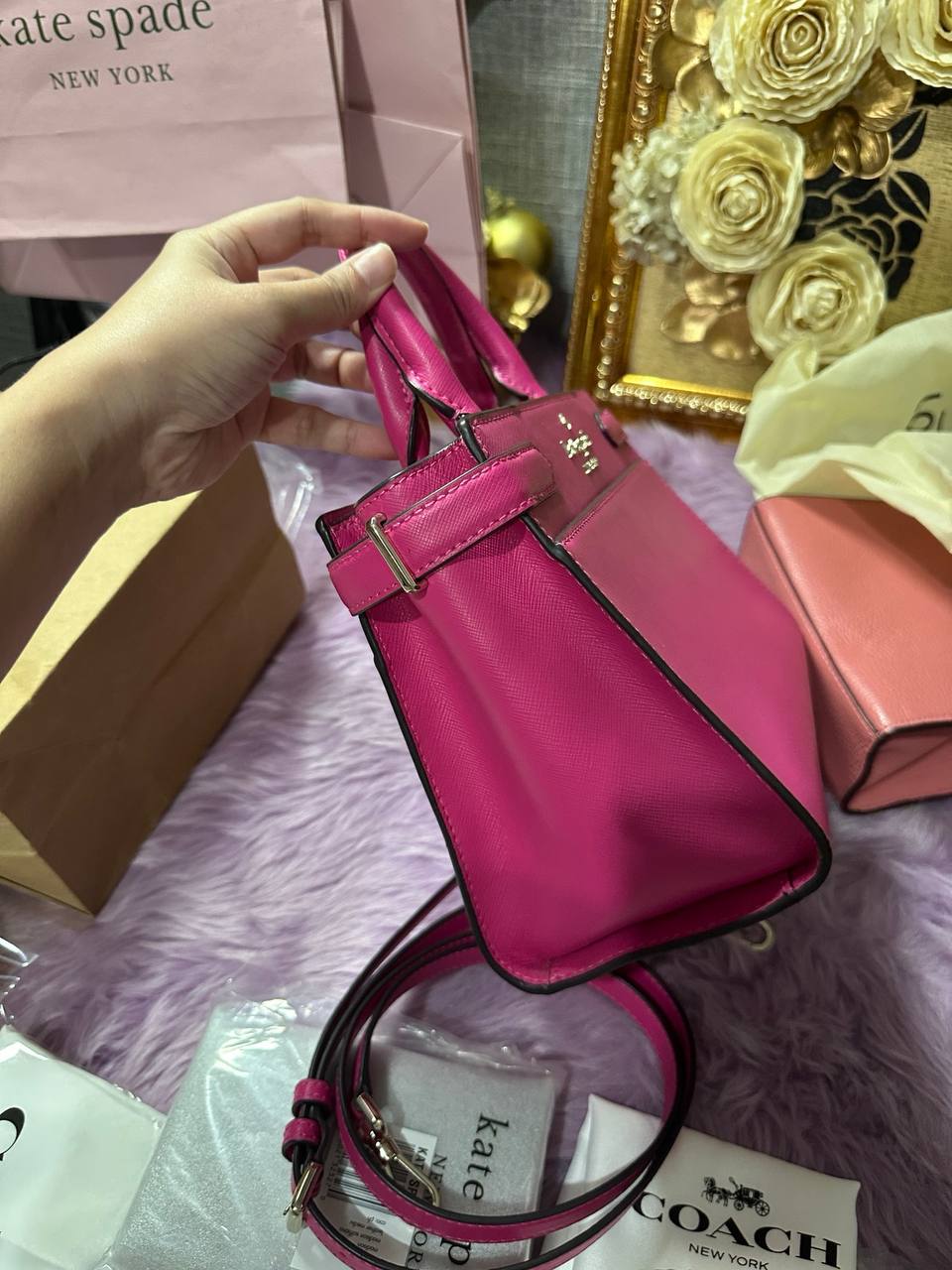 ORIG Preloved Kate Spade KS Staci Small Satchel Bag Pink