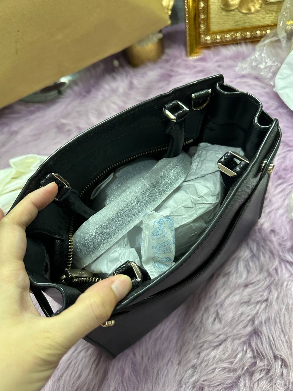 ORIG Preloved Kate Spade KS Staci Small Satchel Bag Black