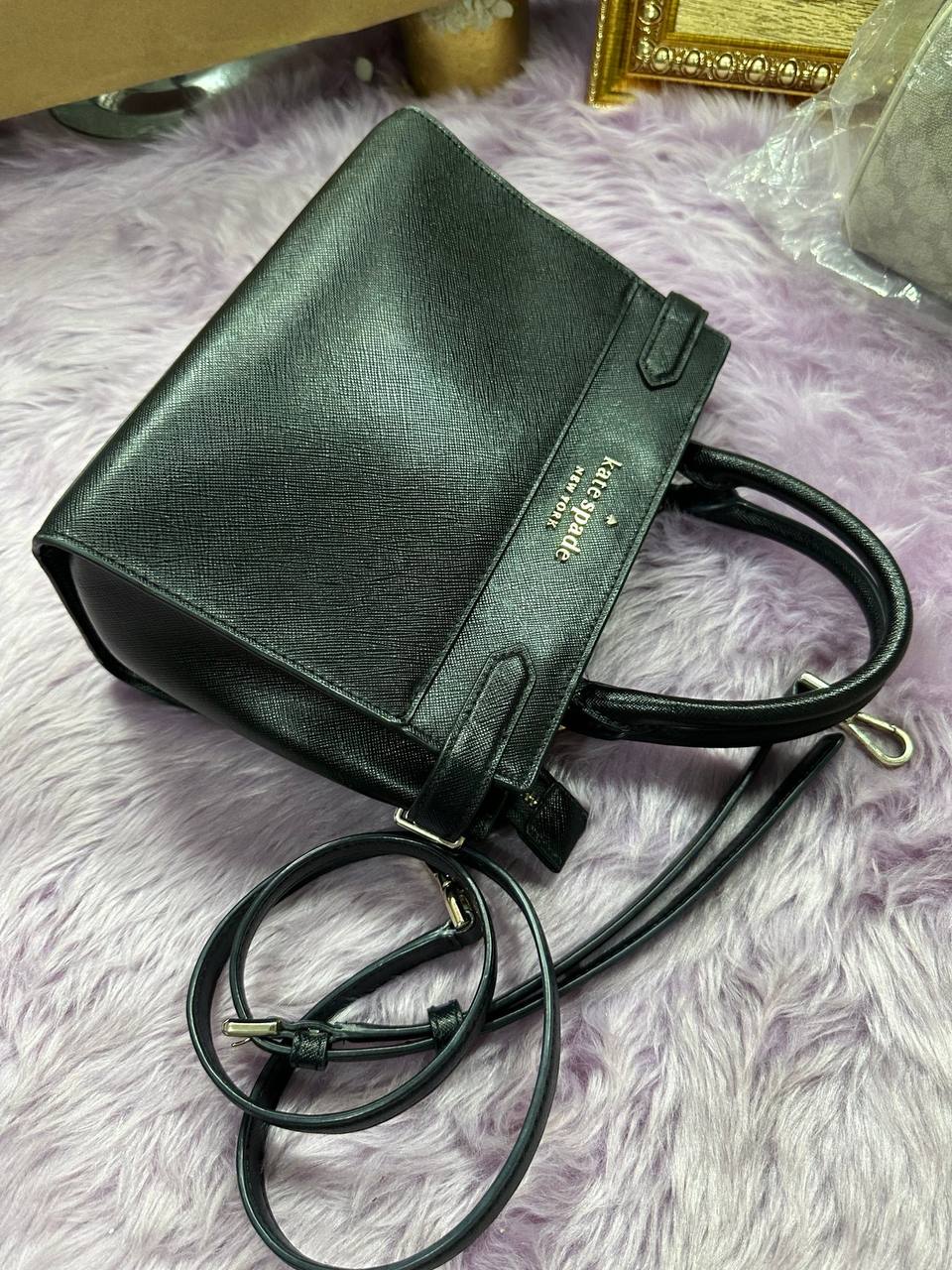 ORIG Preloved Kate Spade KS Staci Small Satchel Bag Black
