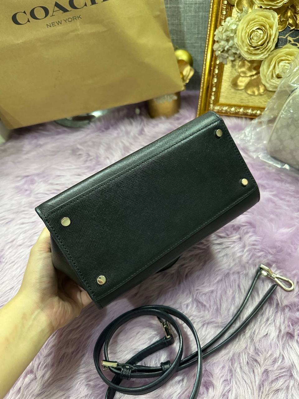 ORIG Preloved Kate Spade KS Staci Small Satchel Bag Black