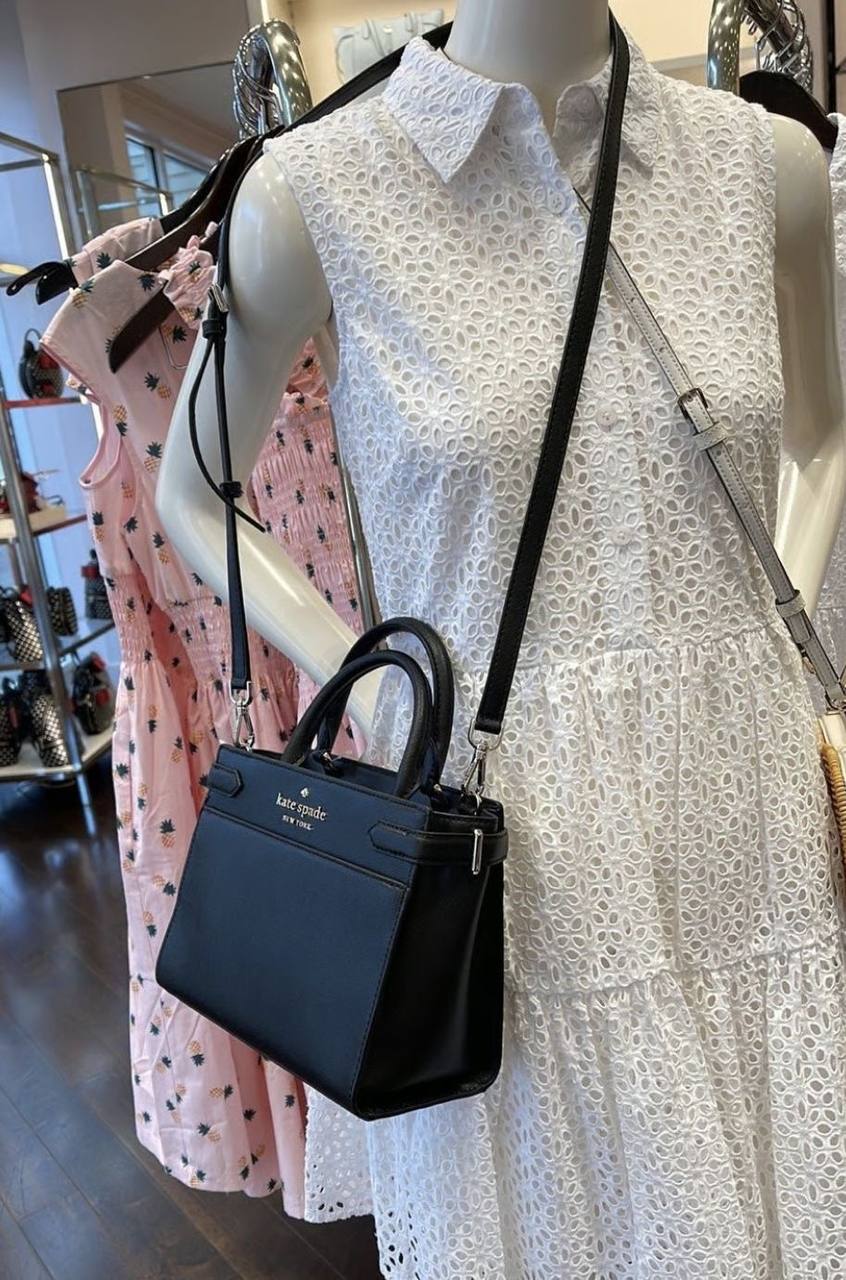 ORIG Preloved Kate Spade KS Staci Small Satchel Bag Black