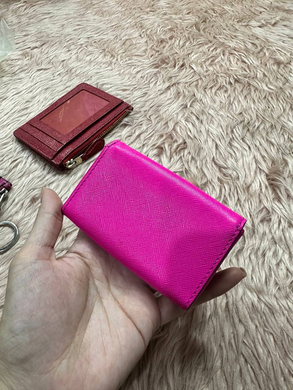 AUTHENTIC/ORIGINAL Preloved KS Holly Flap Card Holder Wallet Pink