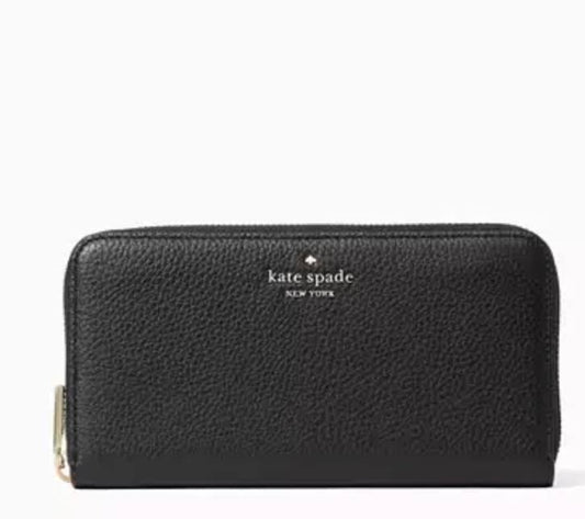 ORIG & IMPORTED KS Leila Large Long Continental Wallet Black