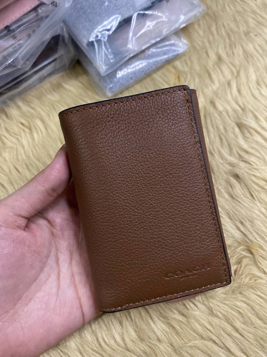 ORIG & IMPORTED COACH Trifold Men Wallet Brown Black