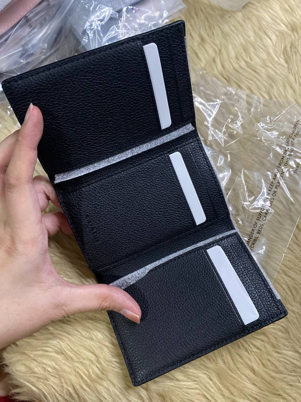 ORIG & IMPORTED COACH Trifold Men Wallet Brown Black