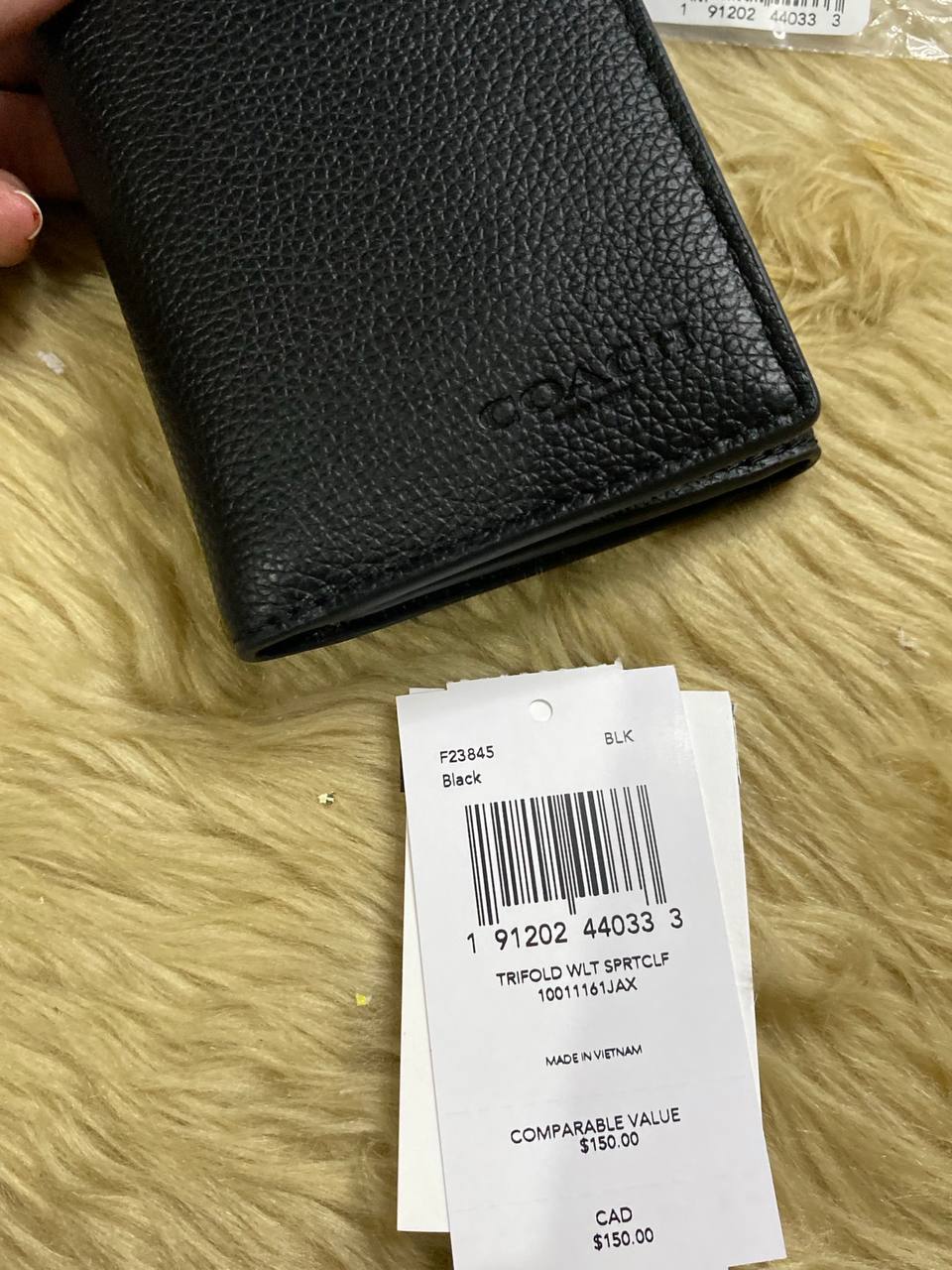 ORIG & IMPORTED COACH Trifold Men Wallet Brown Black