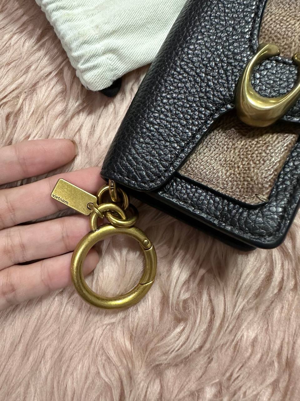 AUTHENTIC/ORIGINAL Preloved Retail COACH Mini Tabby Bag Charm Keychain