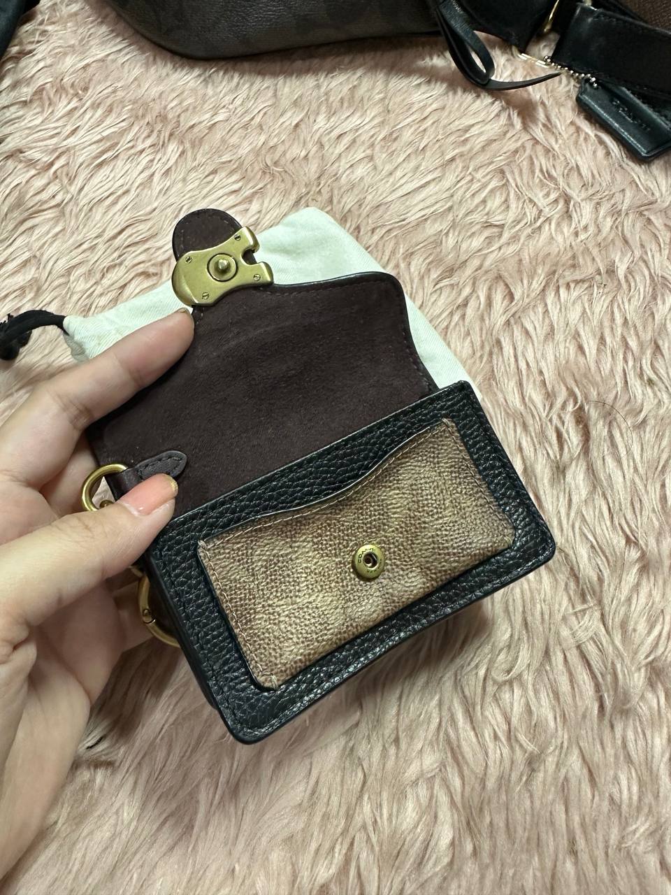 AUTHENTIC/ORIGINAL Preloved Retail COACH Mini Tabby Bag Charm Keychain