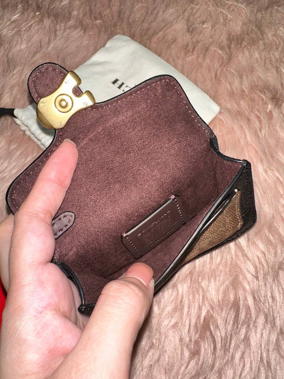 AUTHENTIC/ORIGINAL Preloved Retail COACH Mini Tabby Bag Charm Keychain