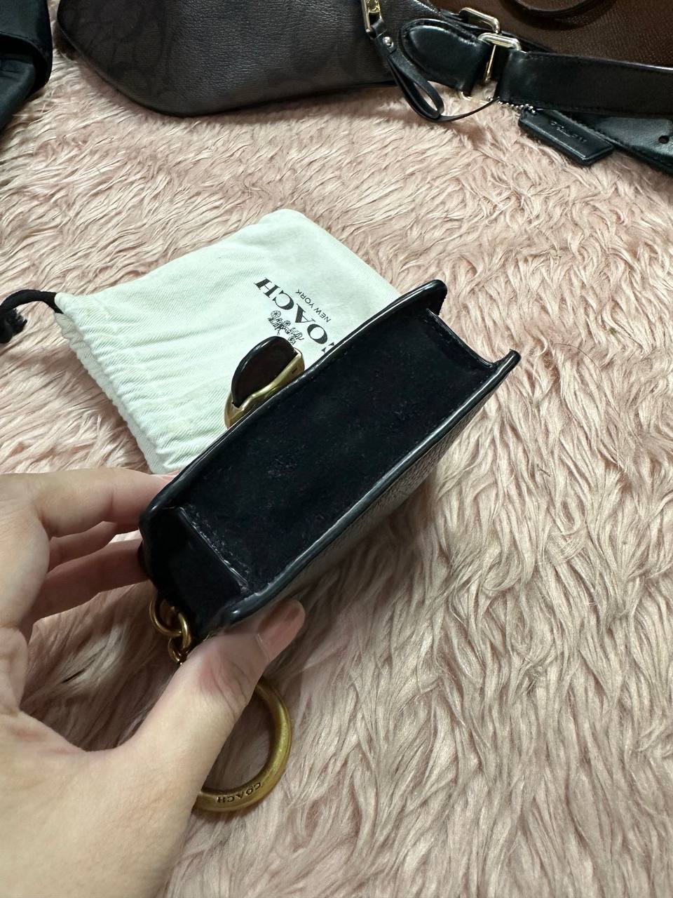 AUTHENTIC/ORIGINAL Preloved Retail COACH Mini Tabby Bag Charm Keychain