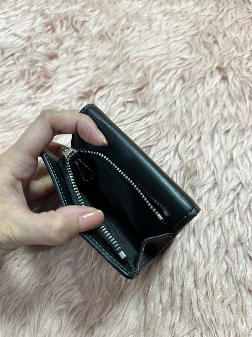 AUTHENTIC/ORIGINAL Preloved COACH Micro Small Wallet Black