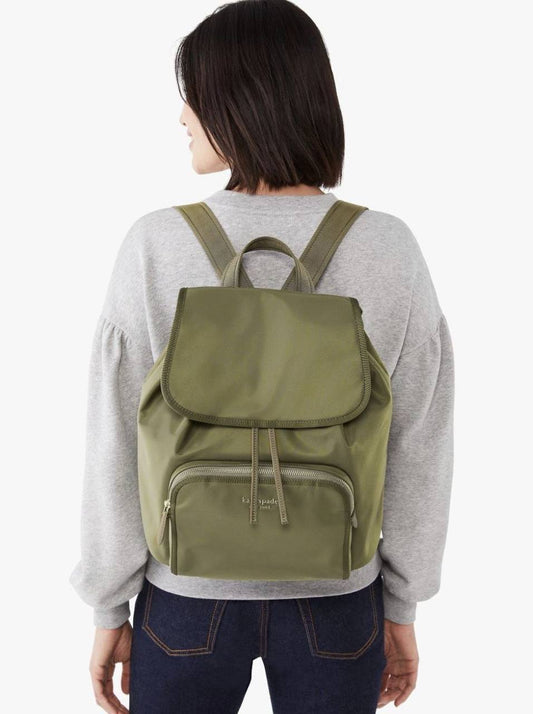 ORIG & IMPORTED KS The Little Better Sam Nylon Medium Backpack Bag in Sapling Green