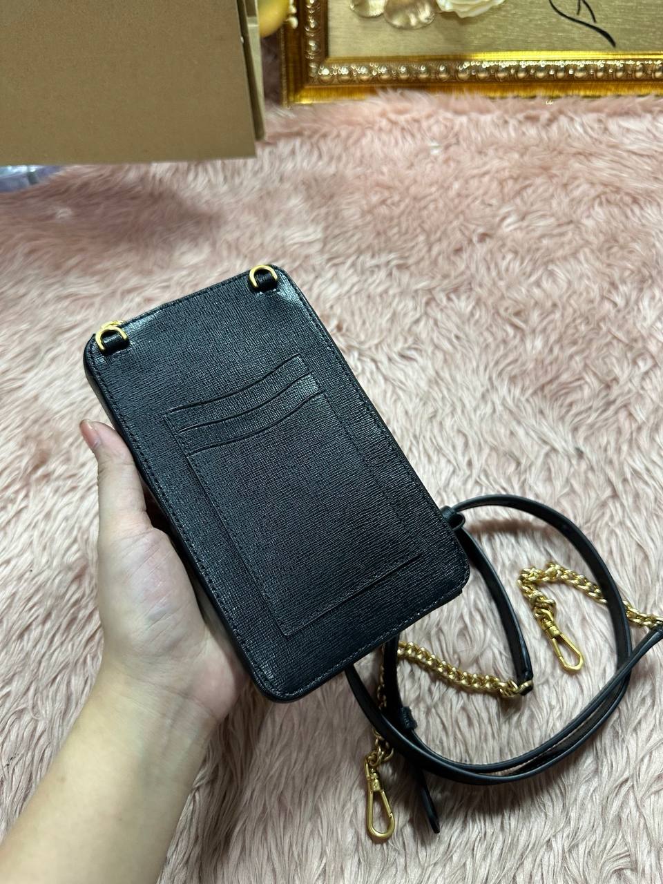 AUTHENTIC/ORIGINAL Preloved KS Retail Morgan NS Crossbody Phone Mini Bag Black