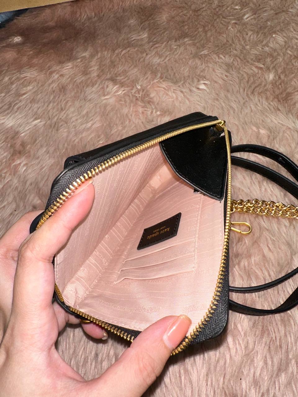 AUTHENTIC/ORIGINAL Preloved KS Retail Morgan NS Crossbody Phone Mini Bag Black