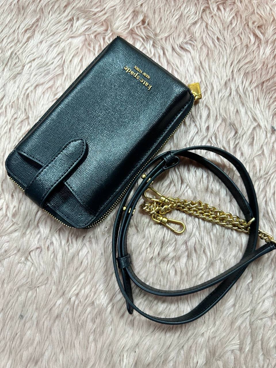 AUTHENTIC/ORIGINAL Preloved KS Retail Morgan NS Crossbody Phone Mini Bag Black