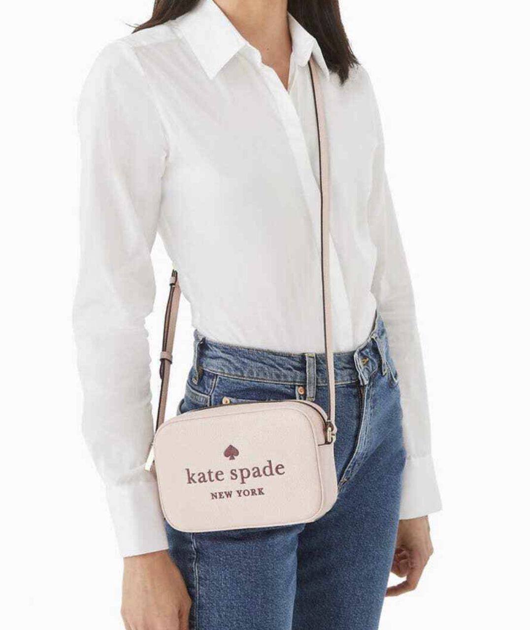 AUTHENTIC/ORIGINAL Preloved KS Glitter On Mini Camera Bag Pink