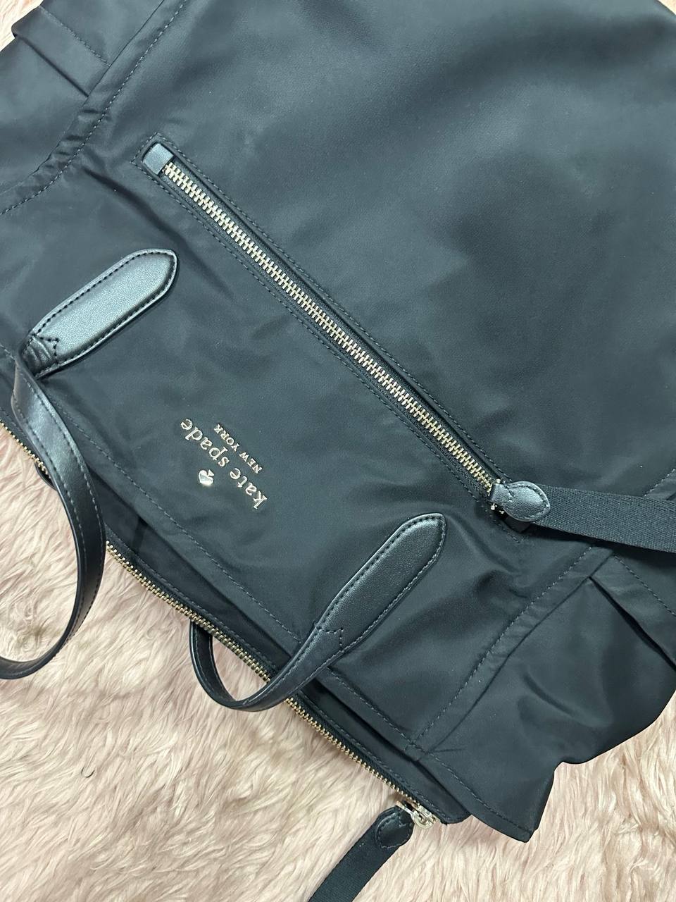 AUTHENTIC/ORIGINAL Preloved KS Chelsea Large Tote Black Nylon Bag