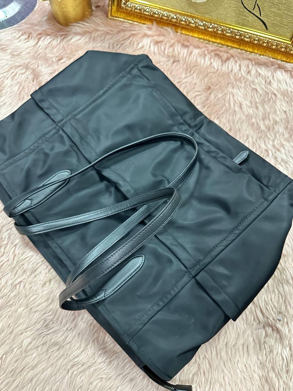 AUTHENTIC/ORIGINAL Preloved KS Chelsea Large Tote Black Nylon Bag