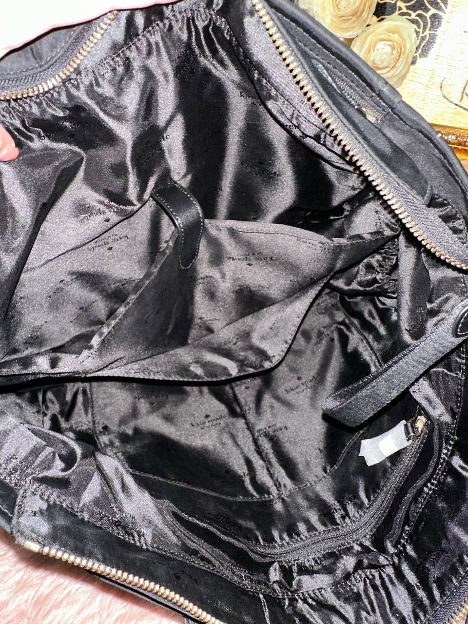 AUTHENTIC/ORIGINAL Preloved KS Chelsea Large Tote Black Nylon Bag