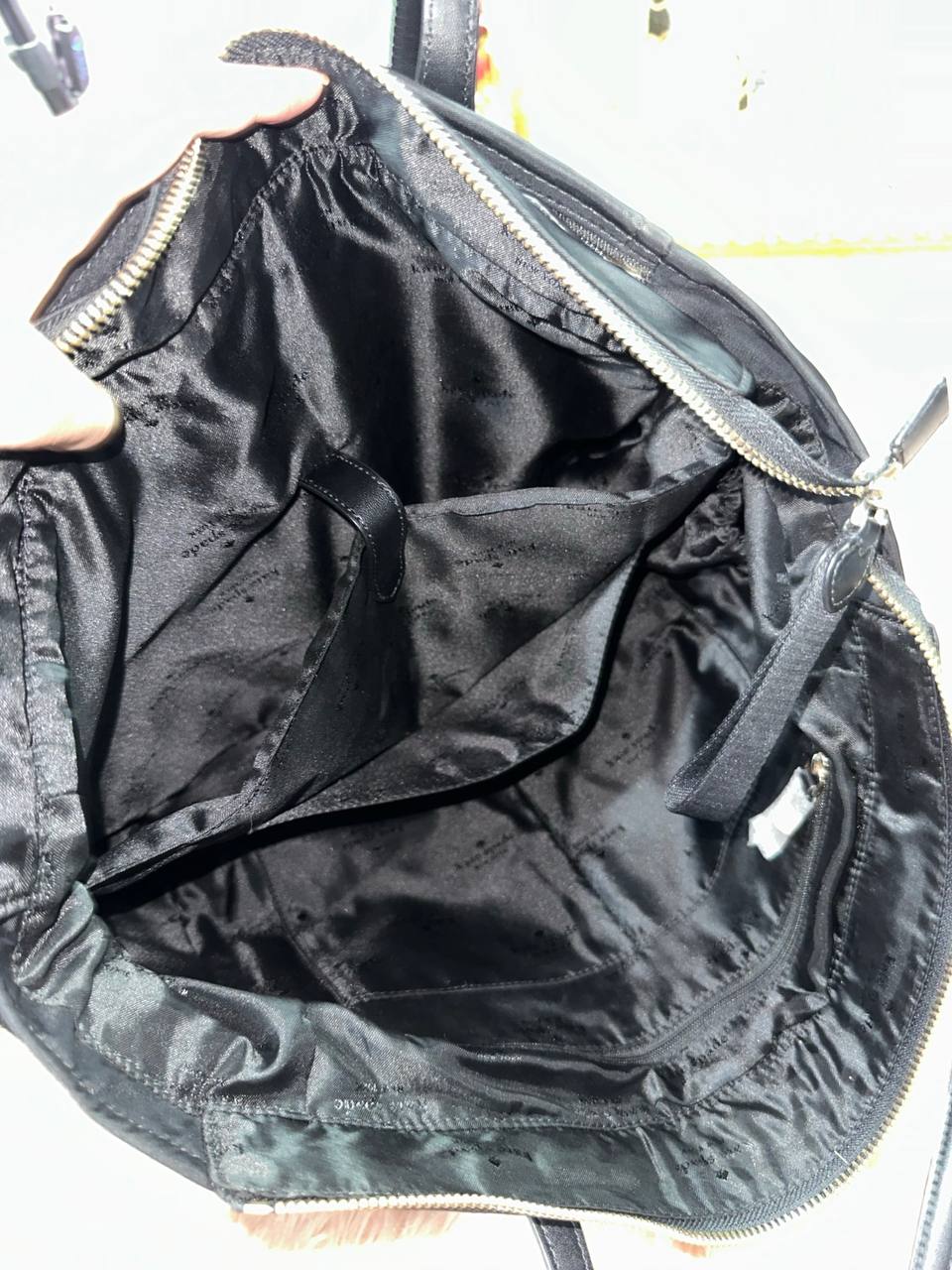 AUTHENTIC/ORIGINAL Preloved KS Chelsea Large Tote Black Nylon Bag