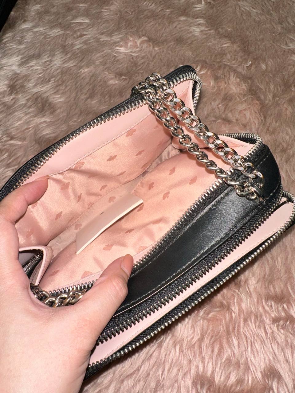 AUTHENTIC/ORIGINAL Preloved KS Penguin Frosty Chain Double Zip Crossbody Small Bag