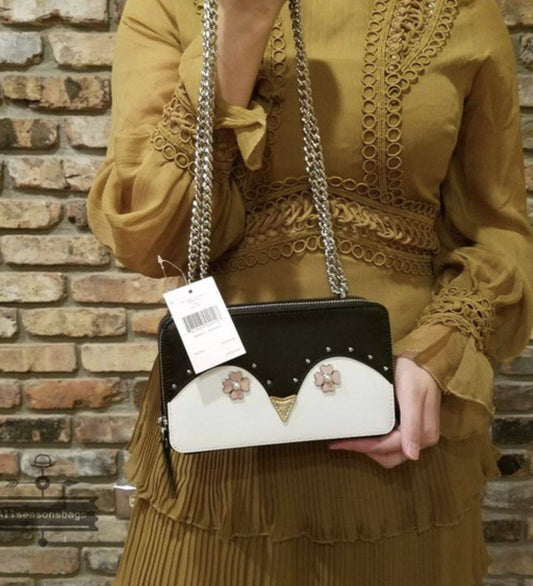 AUTHENTIC/ORIGINAL Preloved KS Penguin Frosty Chain Double Zip Crossbody Small Bag