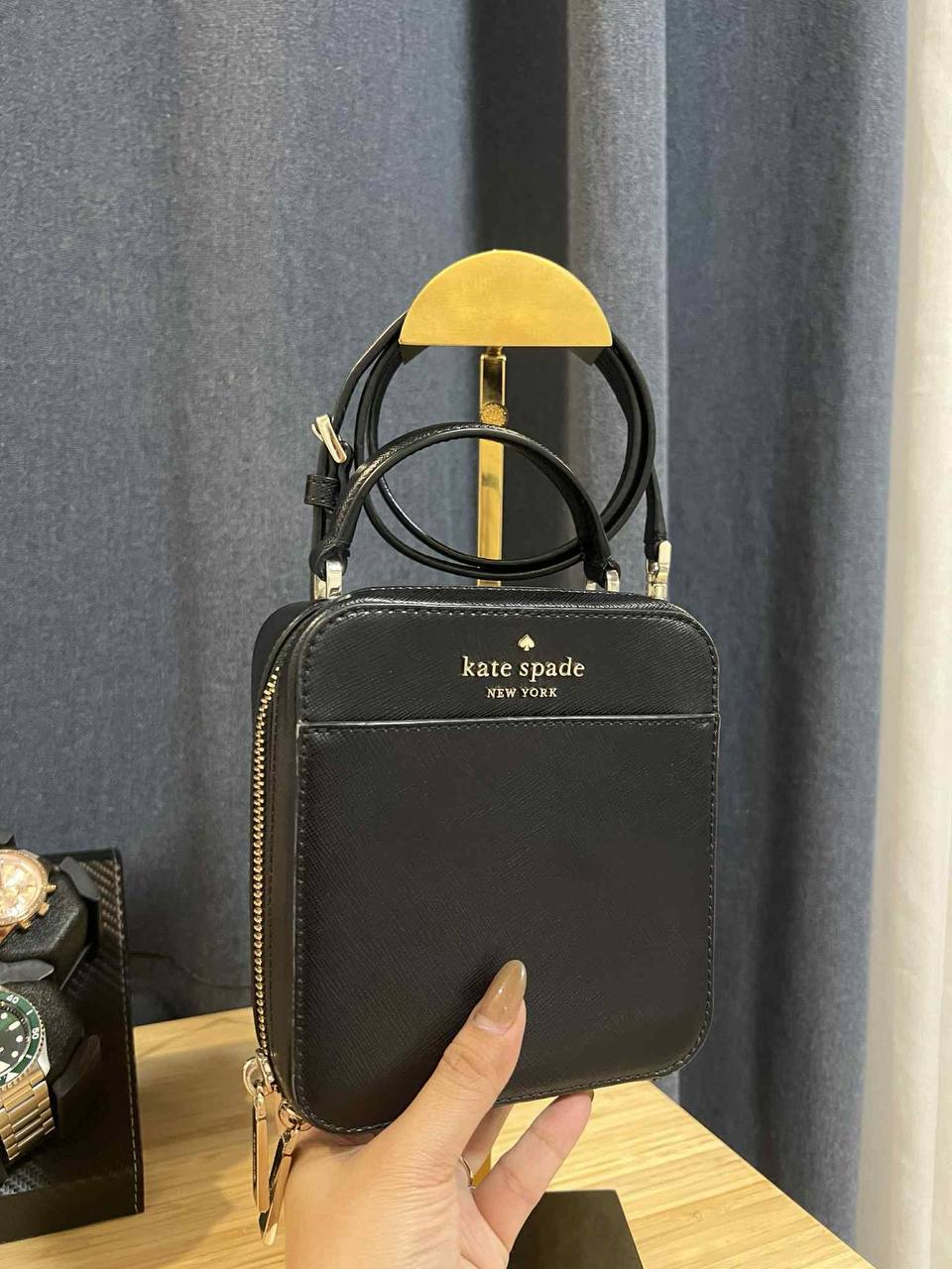 AUTHENTIC/ORIGINAL Preloved KS Daisy Vanity Crossbody Small Bag in Black