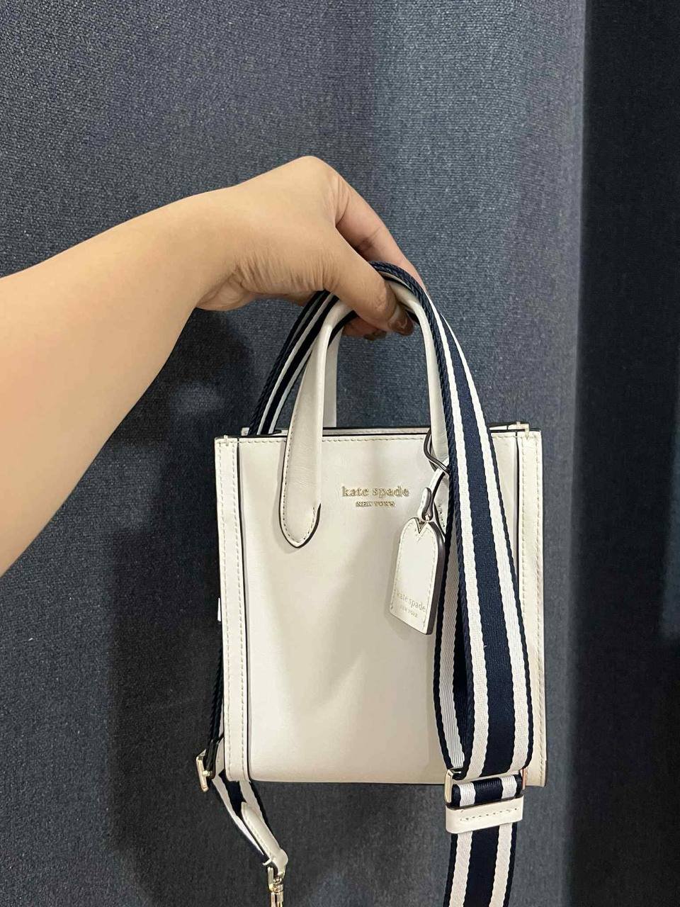 AUTHENTIC/ORIGINAL Preloved KS Retail Manhattan Mini Tote Bag Optic White