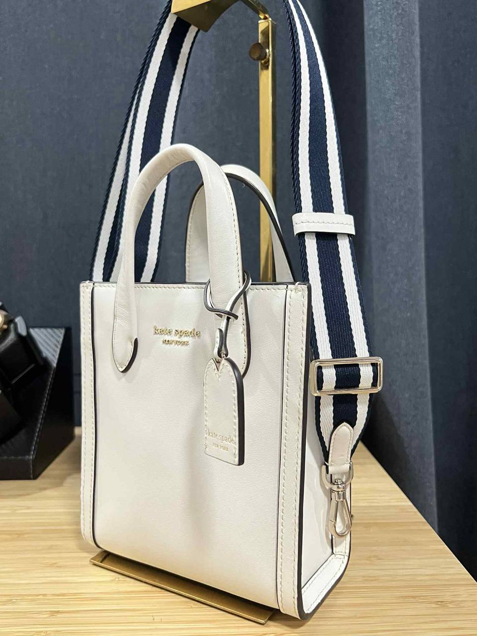 AUTHENTIC/ORIGINAL Preloved KS Retail Manhattan Mini Tote Bag Optic White