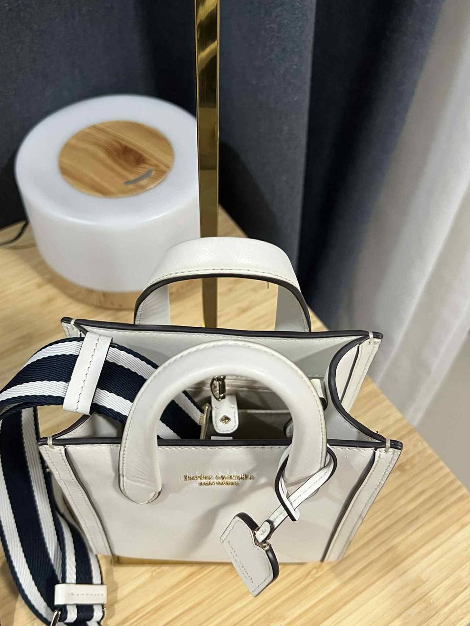 AUTHENTIC/ORIGINAL Preloved KS Retail Manhattan Mini Tote Bag Optic White