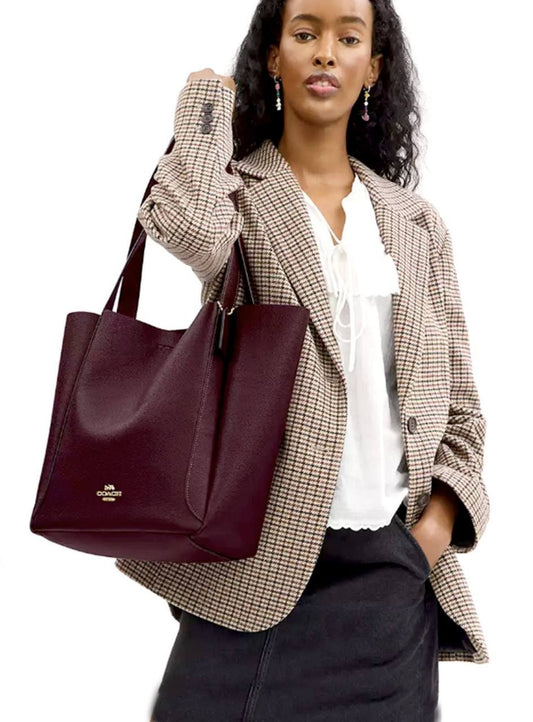 AUTHENTIC/ORIGINAL COACH Large Hadley Tote Bag Merlot Maroon Red