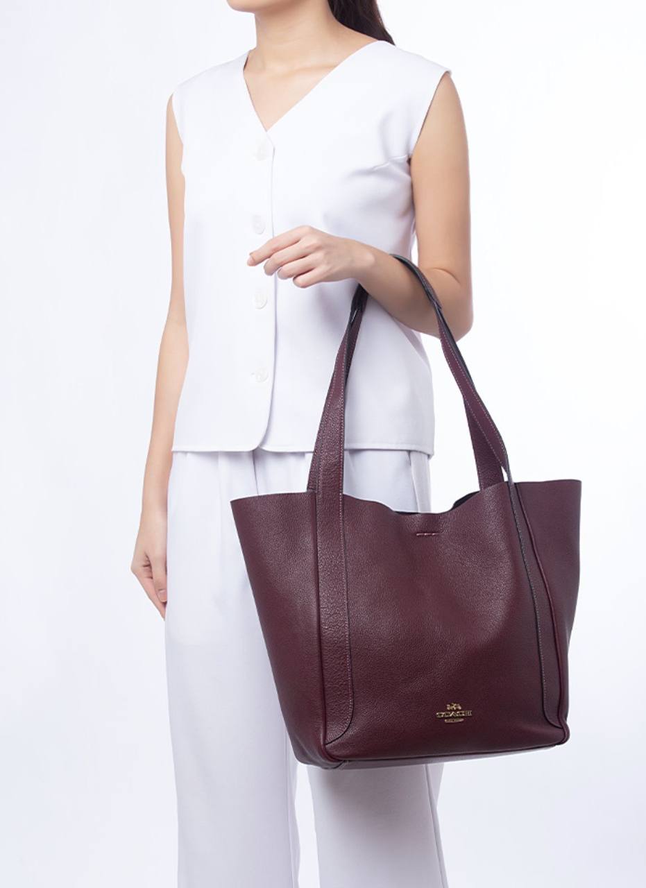 AUTHENTIC/ORIGINAL COACH Large Hadley Tote Bag Merlot Maroon Red