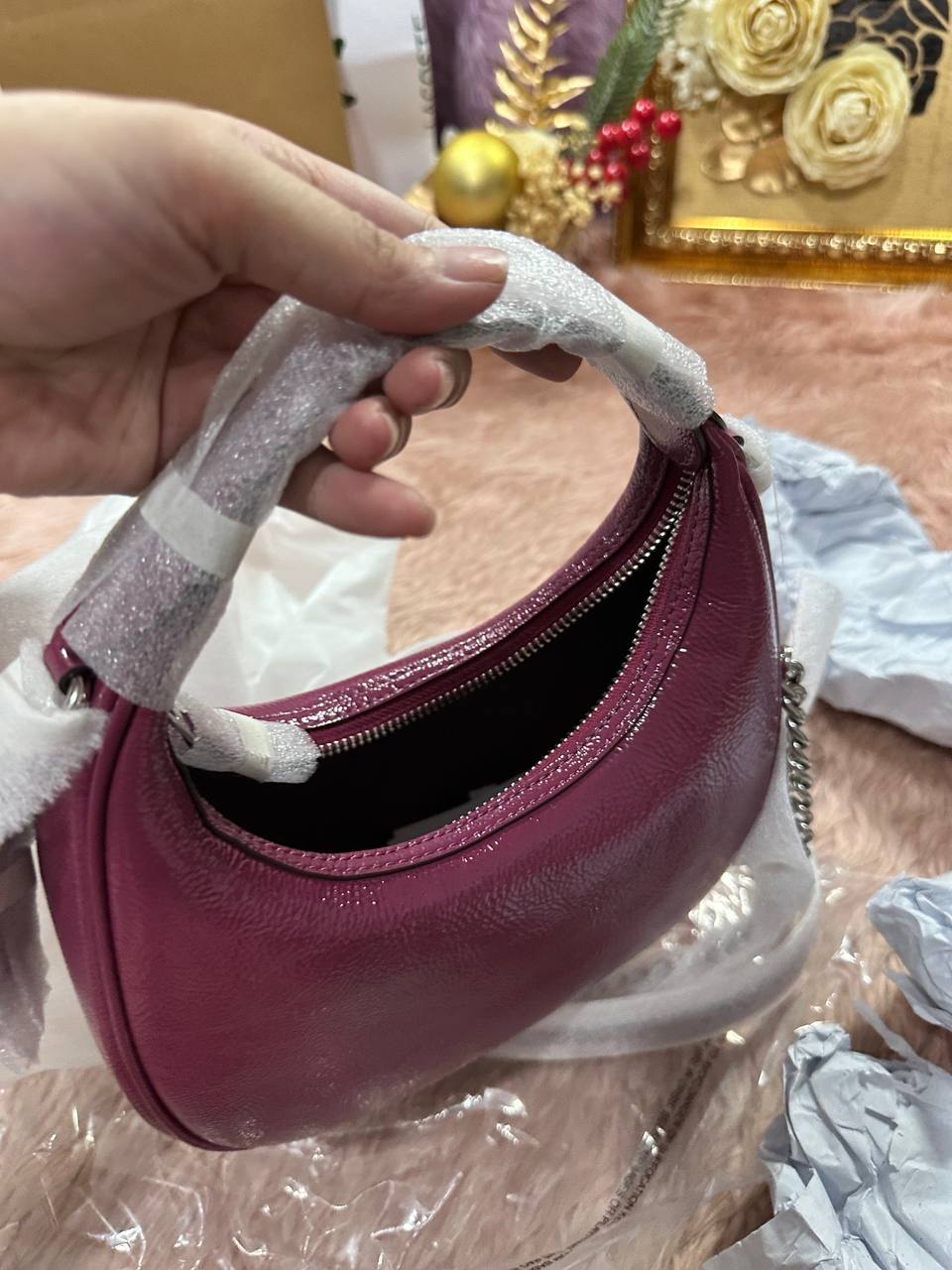 AUTHENTIC/ORIGINAL COACH Carmen Mini Crossbody Bag Pink