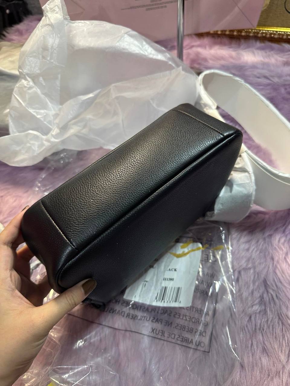 ORIG & IMPORTED Tory Burch Small Romy Leather Shoulder Bag Black
