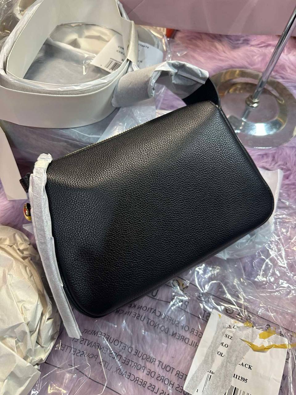 ORIG & IMPORTED Tory Burch Small Romy Leather Shoulder Bag Black