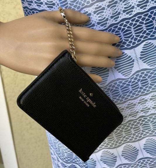 ORIG & IMPORTED Kate Spade KS Darcy Medium L Zip Card Holder Black Wallet