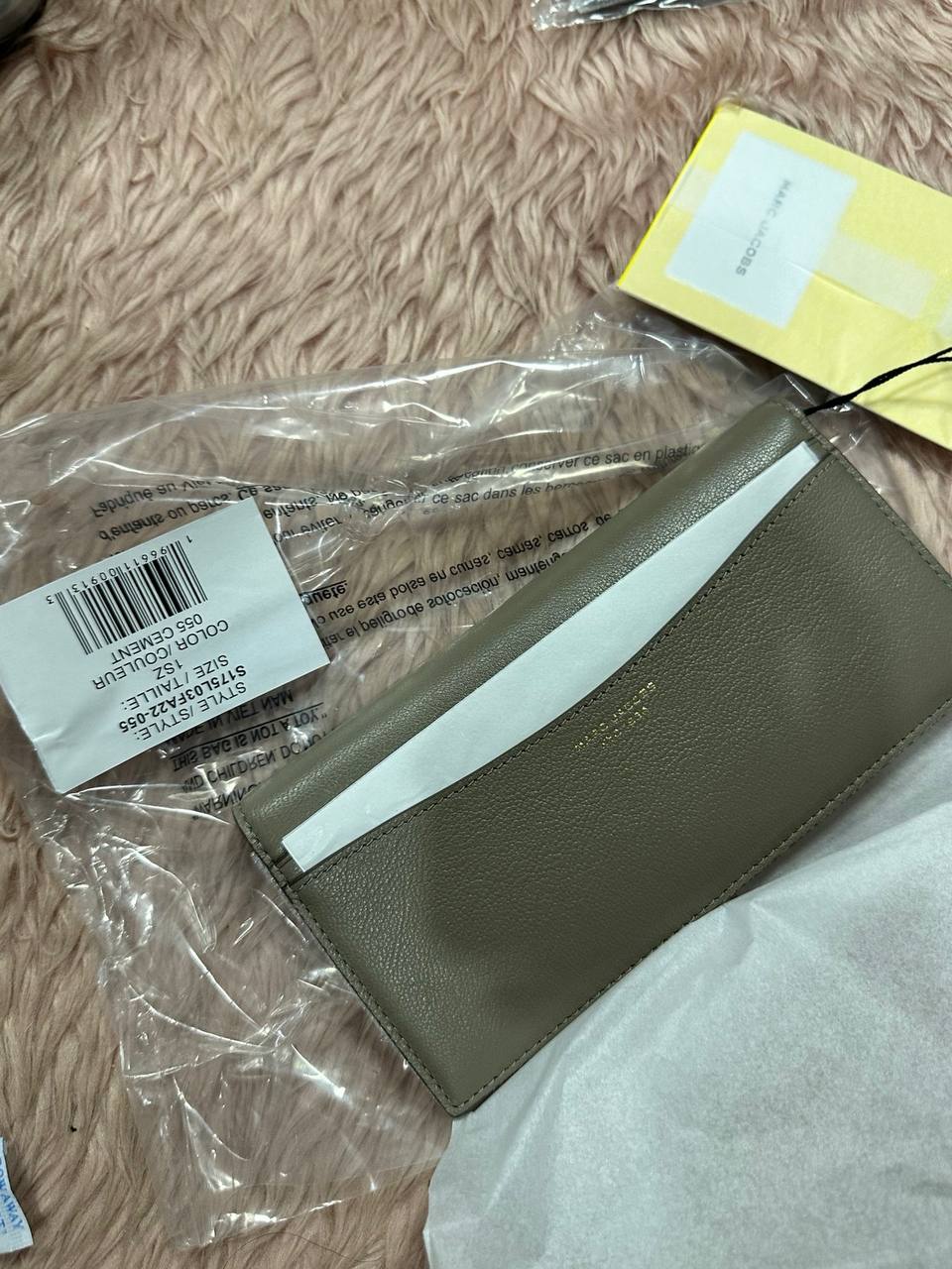 ORIG & IMPORTED MARC JACOBS MJ The Slim 84 Bifold Long Wallet Black Taupe