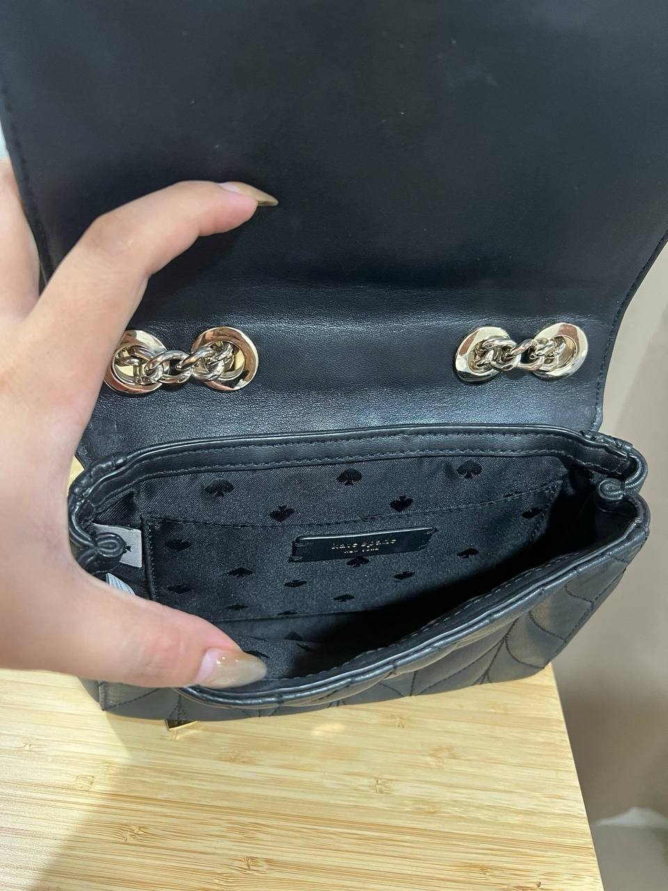 ORIG Preloved Kate Spade KS Briar Lane Quilted Mini Emelyn Crossbody Black Bag