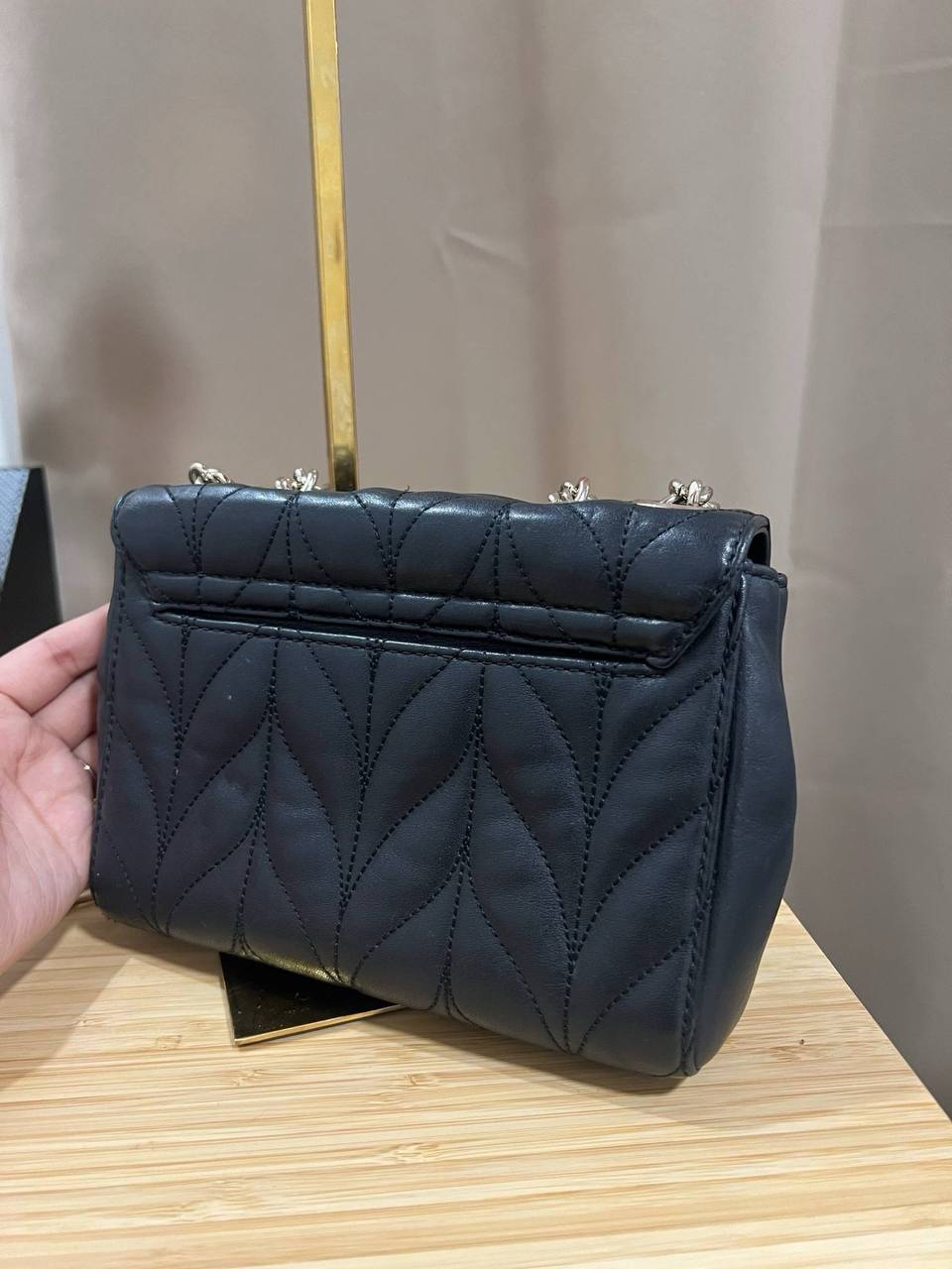 ORIG Preloved Kate Spade KS Briar Lane Quilted Mini Emelyn Crossbody Black Bag