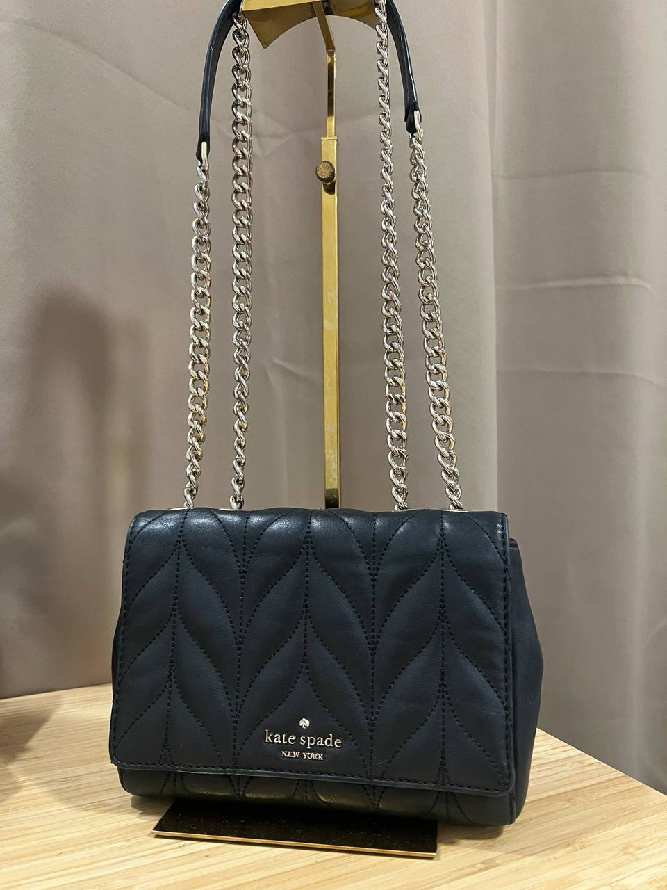 ORIG Preloved Kate Spade KS Briar Lane Quilted Mini Emelyn Crossbody Black Bag